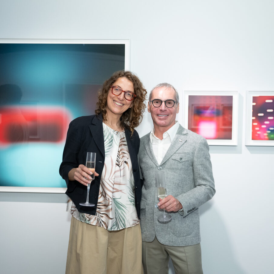 Images from the Opening Party of Physis Glitch - Reclaiming the Ineffable Exhibition at Novalis Art Design Gallery in Hong Kong, Artist: Roberto Davolio Curated by Federica Viola