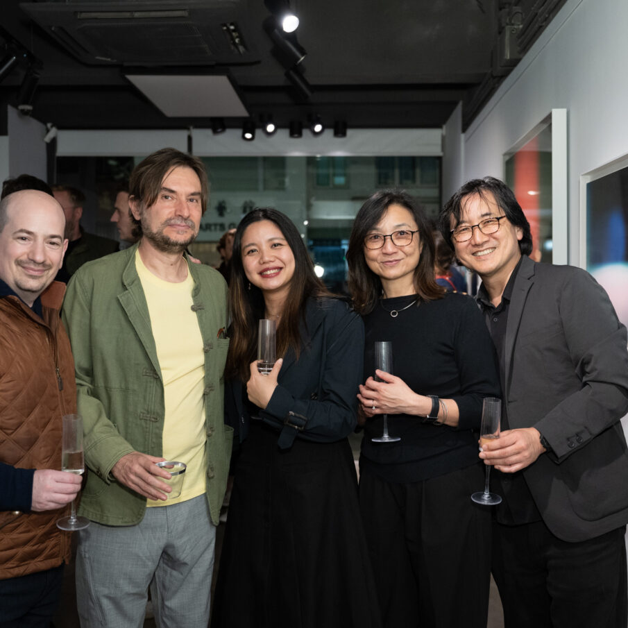 Images from the Opening Party of Physis Glitch - Reclaiming the Ineffable Exhibition at Novalis Art Design Gallery in Hong Kong, Artist: Roberto Davolio Curated by Federica Viola